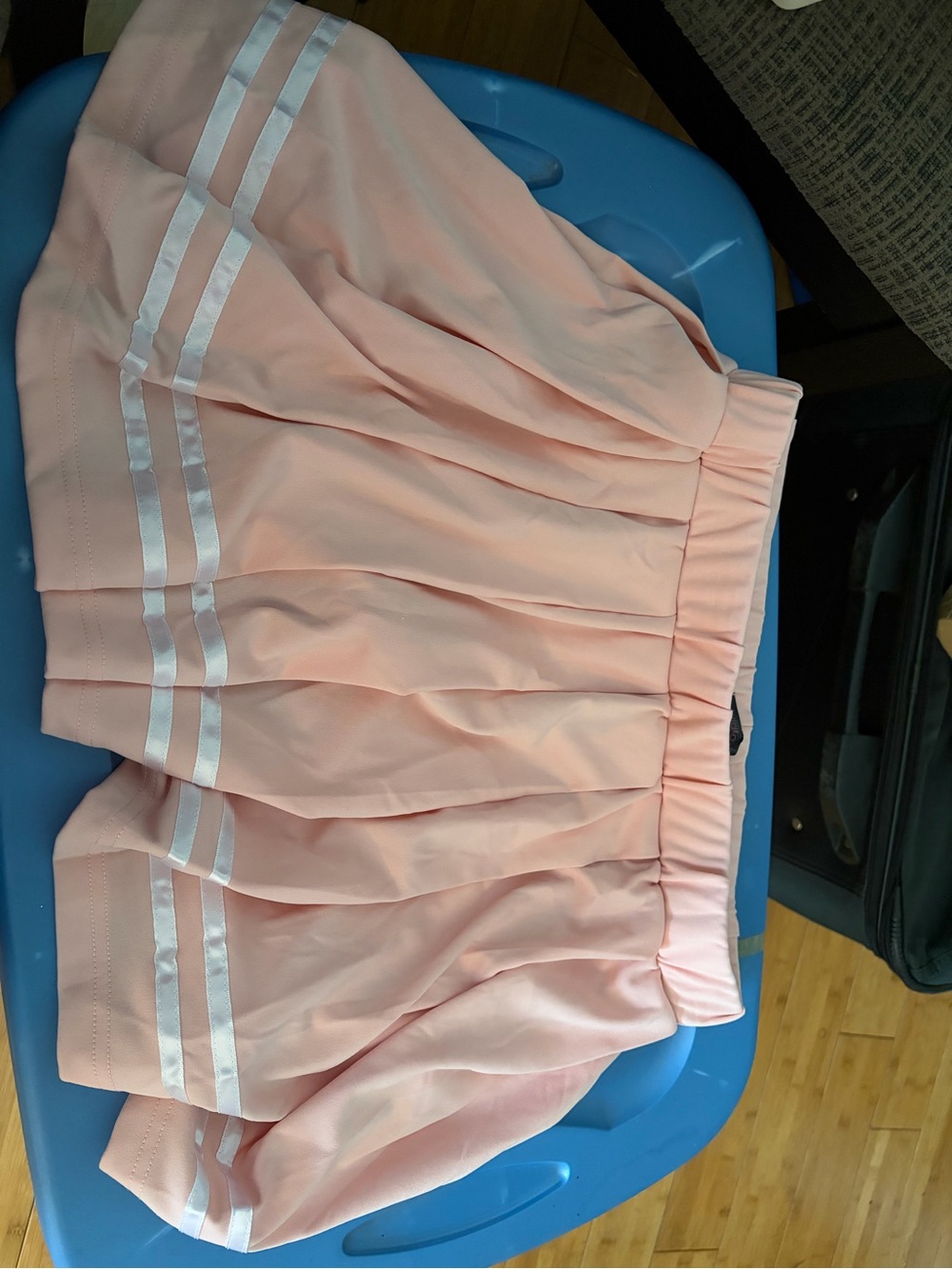 Light Pink Cheerleading Skirt with Satin Trim